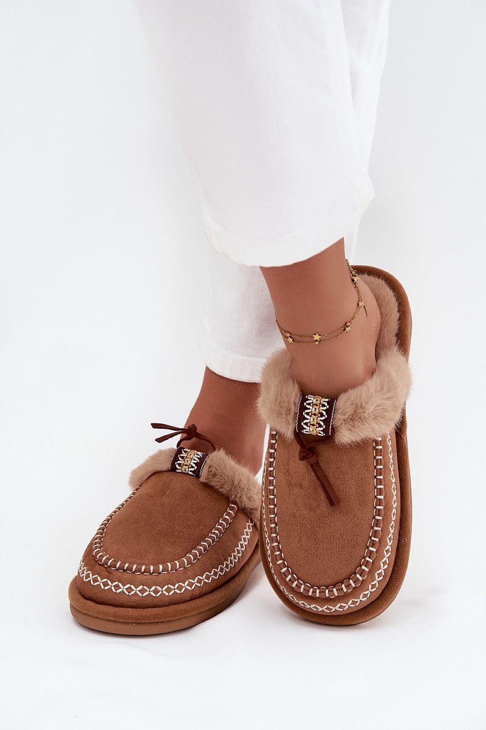 Soft and plush eco suede material of Luxury Women's Slippers by Step in Style, providing ultimate comfort and style.