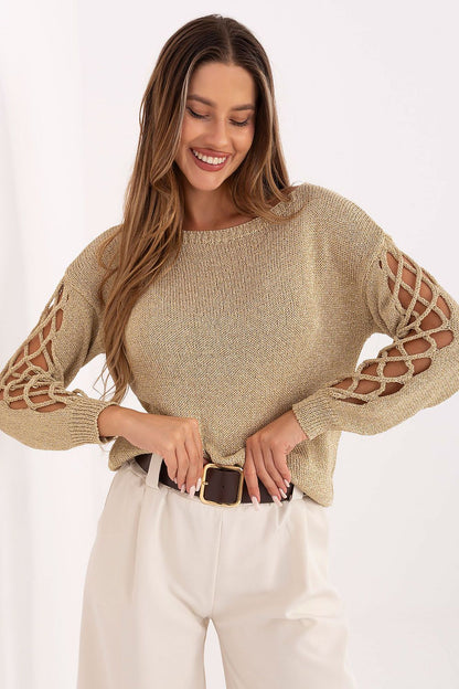 Fashionable Italy Moda women's sweater, perfect for work or everyday wear, elegantly combining comfort with chic design.