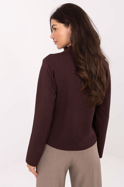 Sophisticated women's long sleeve cardigan adorned with brooches, made from premium viscose and nylon blend, designed by Factory Price for elegance in every occasion.
