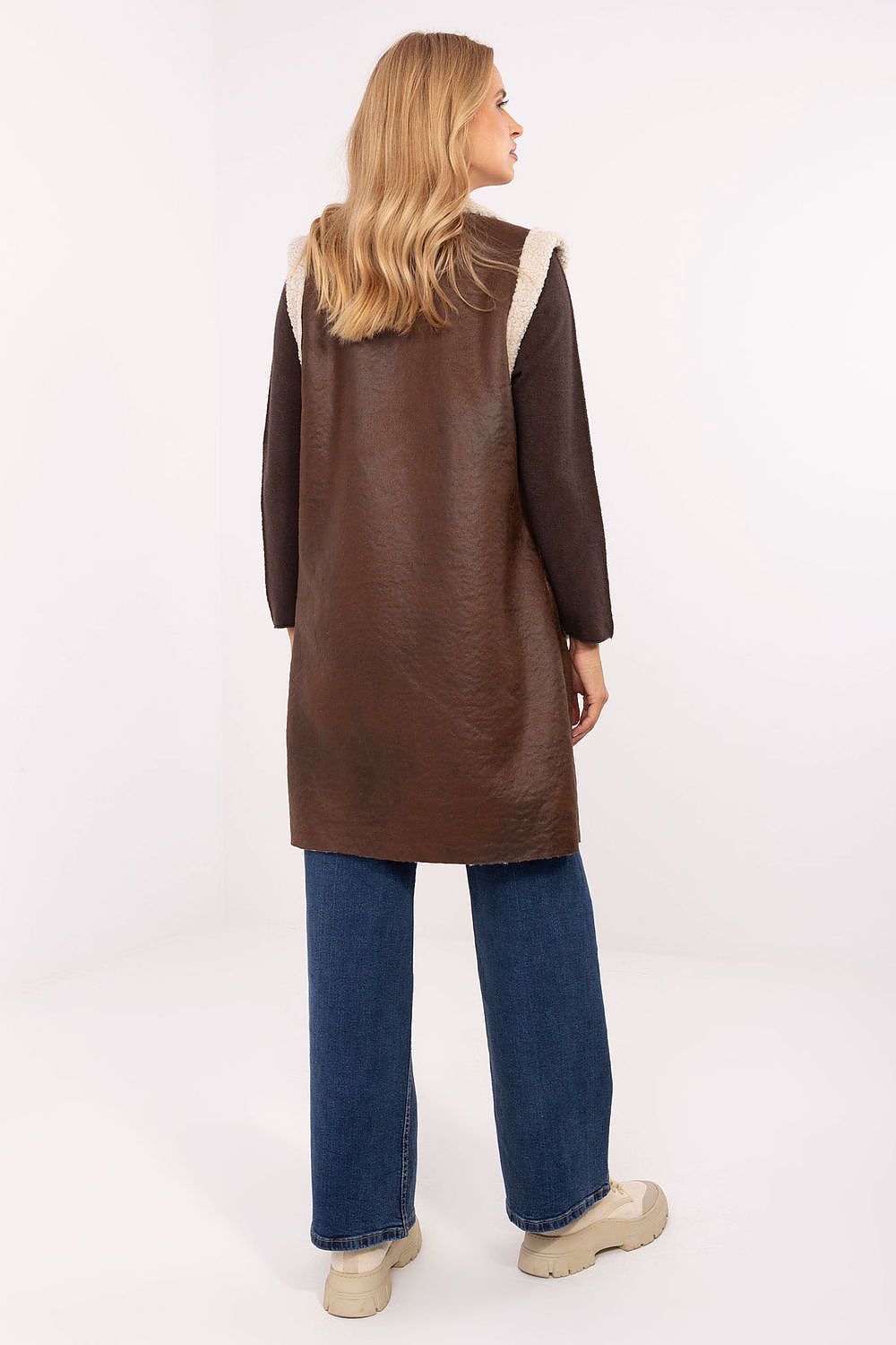 Sophisticated faux fur vest for women, EU size 0, offering a fashionable touch to transitional outfits by Factory Price.