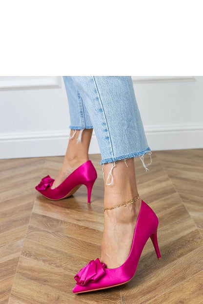 Elegant 9cm heel satin pumps by Solea showcasing a beautiful floral accent, embodying luxury for evening outings.