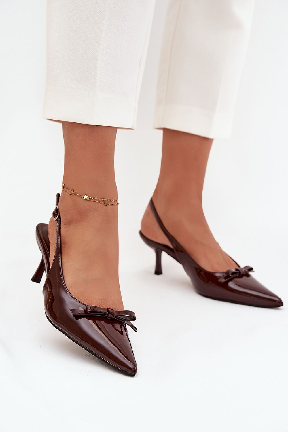 Stylish eco-leather stiletto pumps from Step in Style, featuring a comfortable fit and fashionable details, designed for the modern woman.