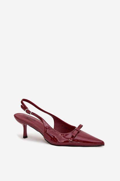 Sophisticated women's pumps crafted from eco-leather by Step in Style, featuring a stunning stiletto heel and elegant bow, perfect for formal styling.