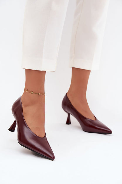 Elegant eco leather heel pumps by Step in Style, featuring a slender silhouette and 7cm stiletto heel, perfect for stylish comfort in sizes EU 36-41.