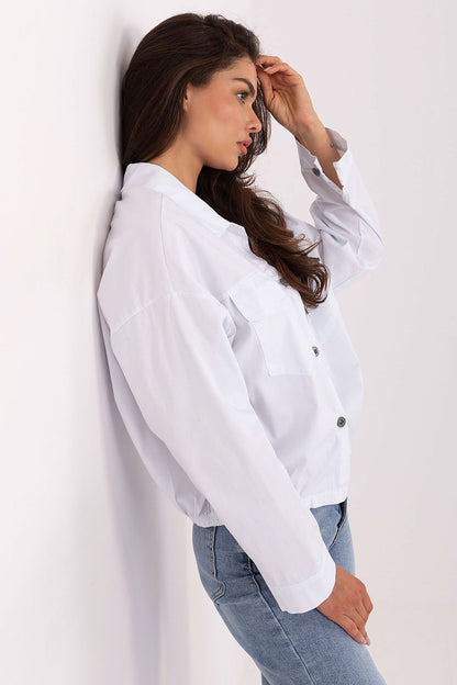 Rue Paris Long Sleeve Casual Shirt worn in a stylish outfit, epitomising modern chic and versatility.