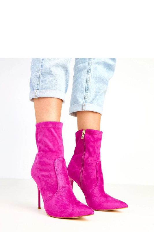 Elegant Women's Ankle Boots by Solea in soft ecological suede with an 11 cm stiletto heel, perfect for stylish occasions.