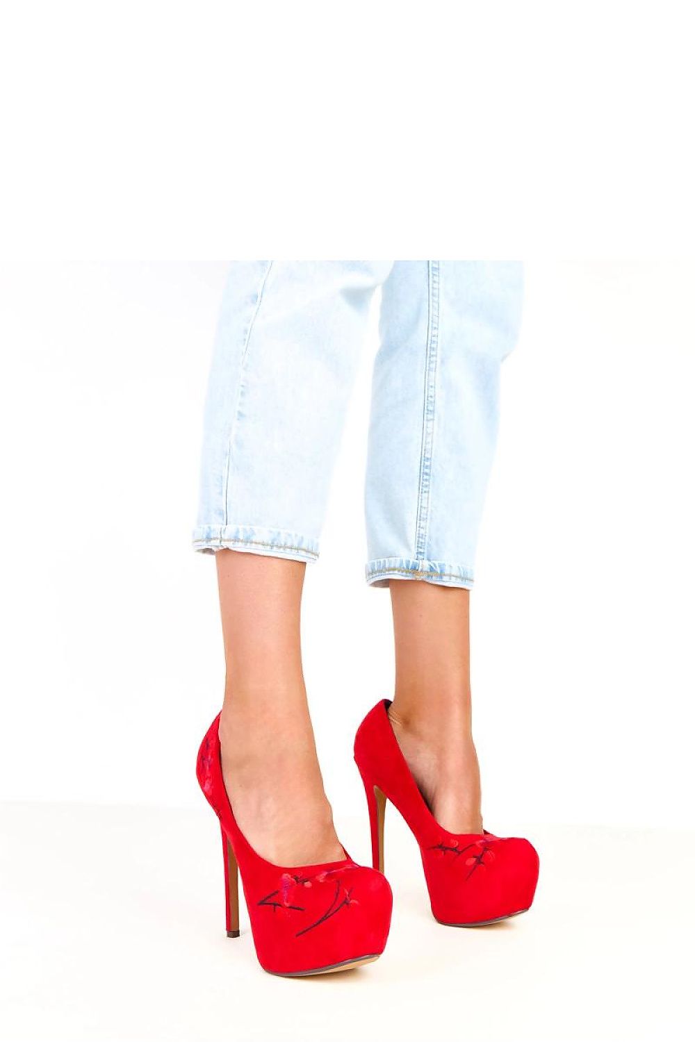 Solea luxury women's high heels with a pointed toe design, featuring eco-friendly suede and a decorative flower accent for a chic look.