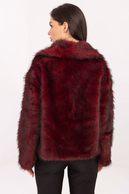 Elegant Women's Fur Jacket by Rue Paris, showcasing a sophisticated standard length with long sleeves and a classic lapel collar.