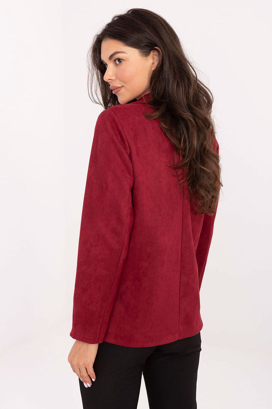 Luxurious Stylish Suede Blazer for Women with long sleeves, designed by Italy Moda for versatile fashion.