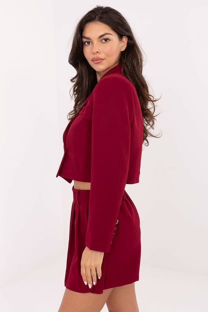 Stylish women's skort with pleated front and built-in shorts, designed for comfort by Italy Moda.