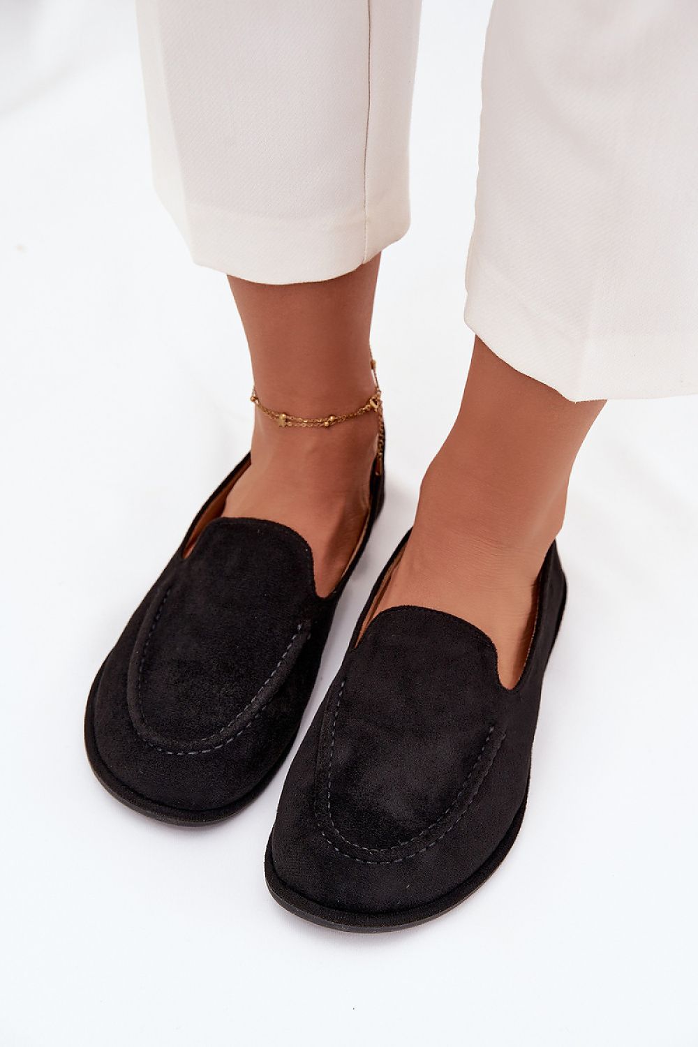 Elegant women's moccasins made from eco suede by Step in style, showcasing a classic design perfect for casual and semi-formal occasions.