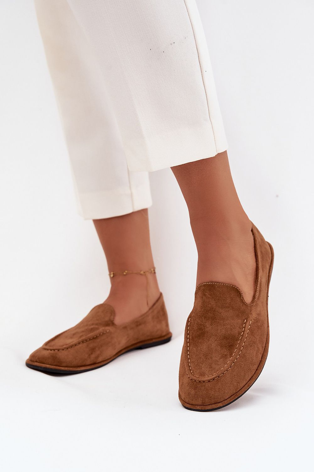 Stylish flat-soled women's moccasins in eco suede by Step in style, designed for ultimate comfort and versatility in everyday wear.