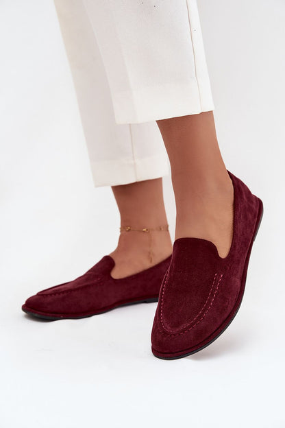 Luxurious women's eco suede moccasins from Step in Style showcasing elegant rounded toes and a classic flat sole for timeless comfort.