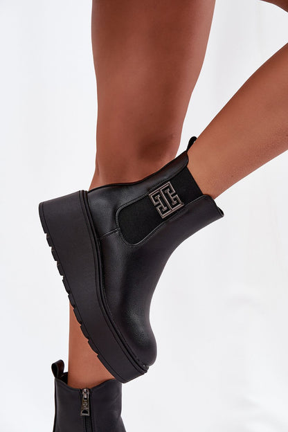 Chic Vinceza Women's ankle boots, made from eco leather with a fashionable wedge heel design and easy zipper closure for effortless style.