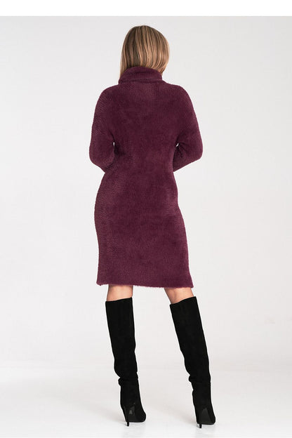 Back view of the Elegant Fluffy Fabric Daydress by Figl, emphasizing the high-quality craftsmanship and comfortable fit for EU Size 0.