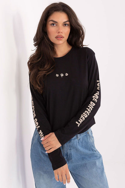 Detailed view of Sublevel Women's Casual Long Sleeve Cotton Blouse, featuring high-quality cotton and fashionable prints for a luxurious touch.