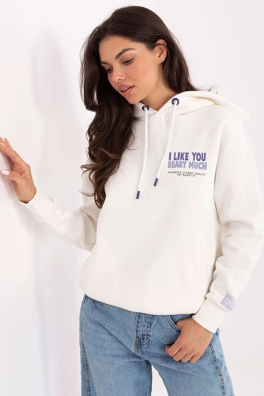 Luxury Women's Casual Hoodie by Sublevel, crafted from a premium cotton and polyester blend, featuring a stylish hood, long sleeves, and practical pockets, ideal for comfortable everyday wear.