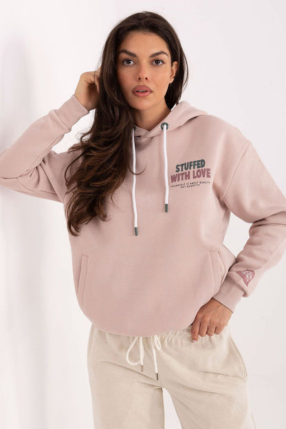 Luxury Women's Casual Hoodie by Sublevel, showcasing a cotton polyester blend for comfortable daily wear in a stylish design.