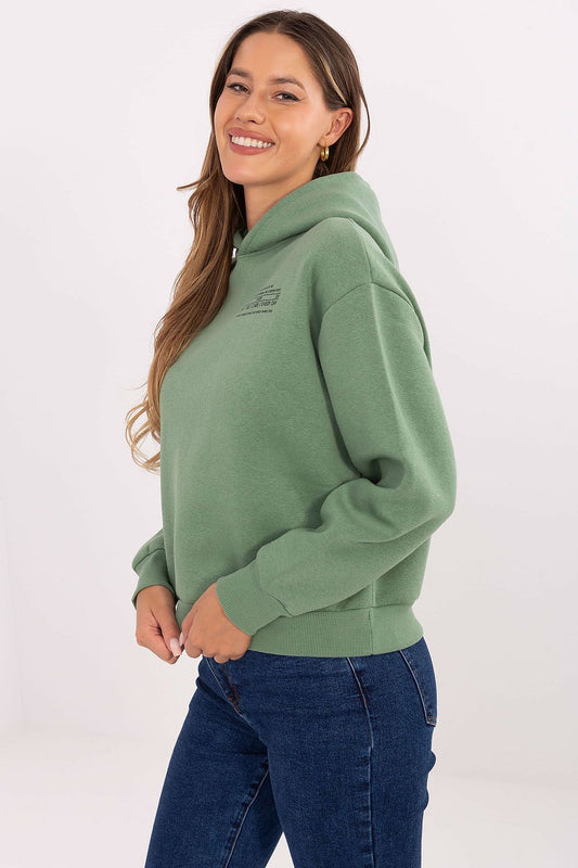 Sophisticated women's casual hoodie by Sublevel in a comfortable cotton-polyester blend, designed for versatile styling, perfect for both relaxing and social outings.