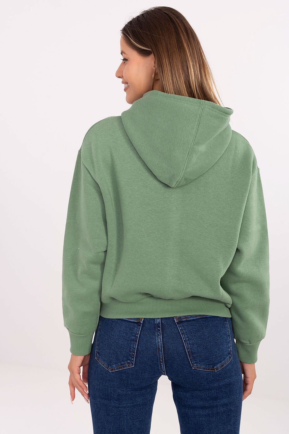 Refined women's hoodie by Sublevel, showcasing a minimalistic print and smooth texture, expertly tailored for a flattering silhouette and exceptional comfort.