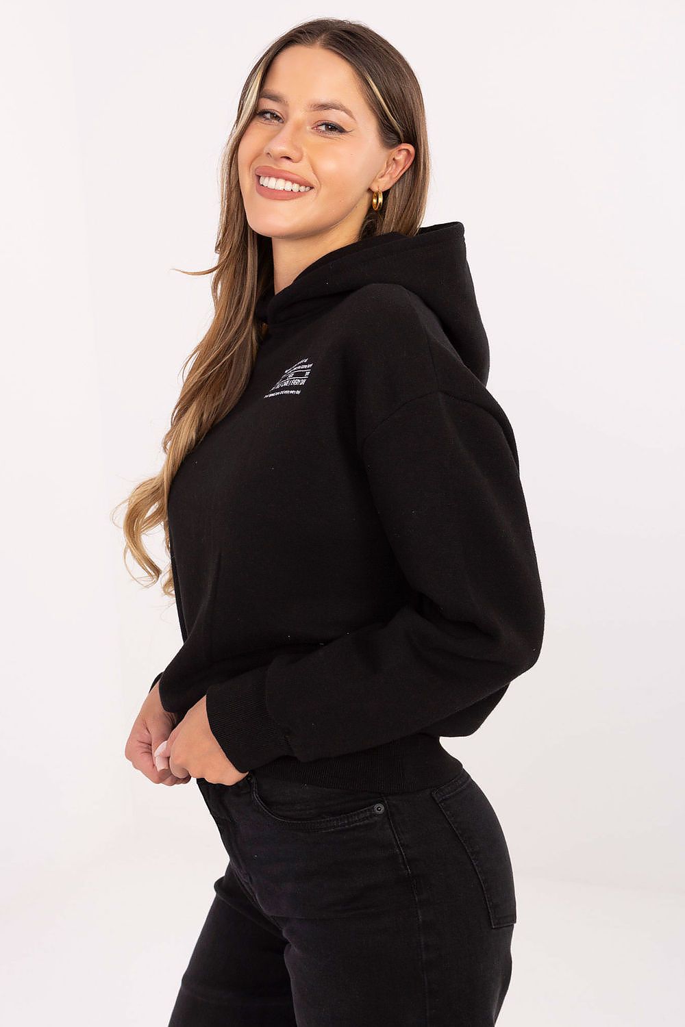 Luxurious women's casual hoodie by Sublevel, crafted from a premium cotton-blend for ultimate comfort and style.