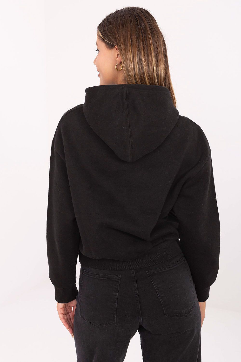 Elegant long sleeve hoodie by Sublevel, featuring a soft cotton-polyester blend perfect for stylish everyday wear.