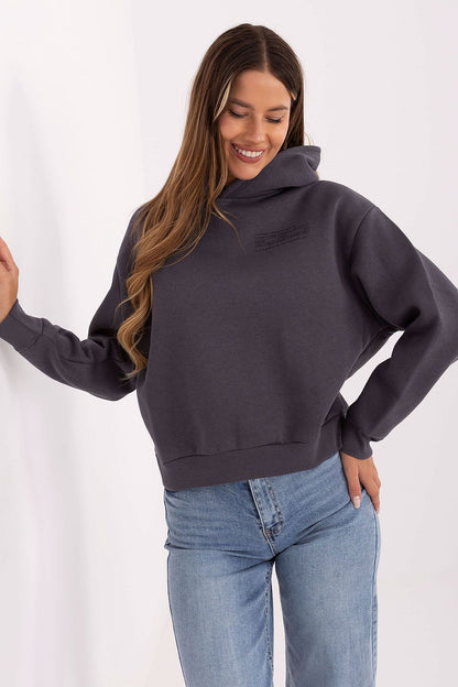 Elegantly styled women's casual hoodie by Sublevel in a soft cotton-blend, perfect for luxurious comfort and warm layering.