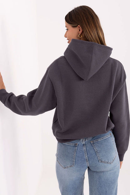 Contemporary hooded sweatshirt for women by Sublevel, featuring a refined design suited for everyday sophistication.