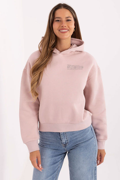 Stylish women's casual hoodie by Sublevel with a practical hood, designed for effortless everyday elegance.