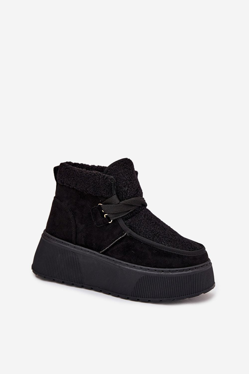 Elegant women’s snow boots in eco suede by Step in Style, showcasing a luxurious fur lining and chic slip-on design ideal for cold weather fashion.