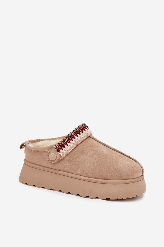 Elegant low-cut women's snow boots by Step in Style, crafted from eco suede with soft fur lining, perfect for stylish winter outings.