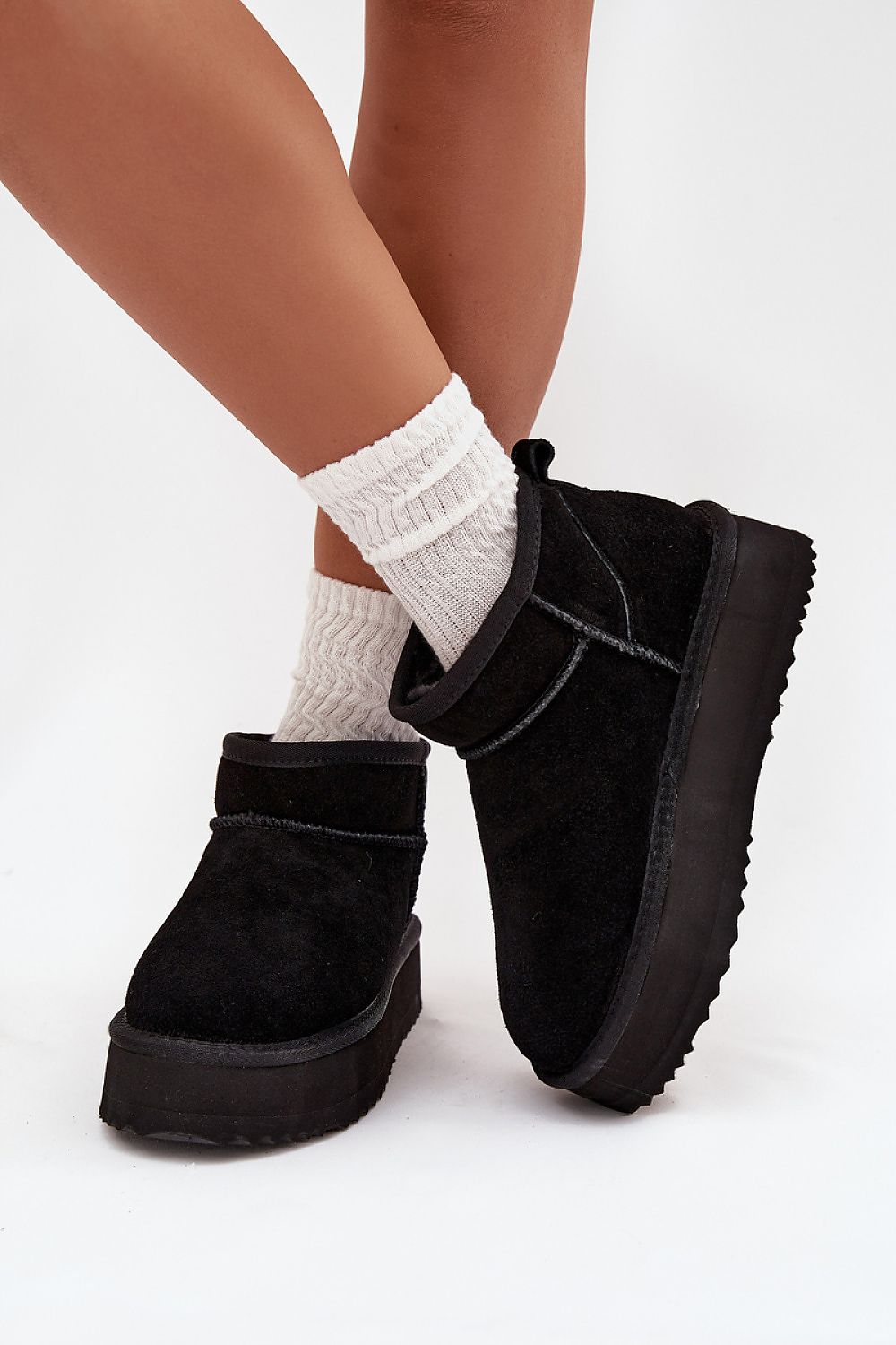 Luxury Vinceza Women's suede snow boots, slip-on design with thick fur lining for ultimate winter comfort.