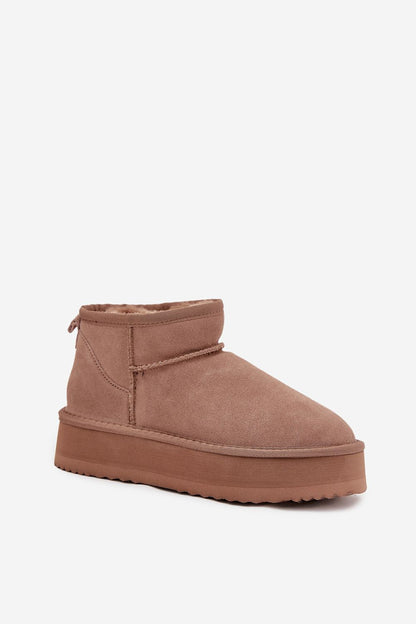 Vinceza Women's luxury snow boots with a sophisticated platform sole, delivering both style and warmth this winter.