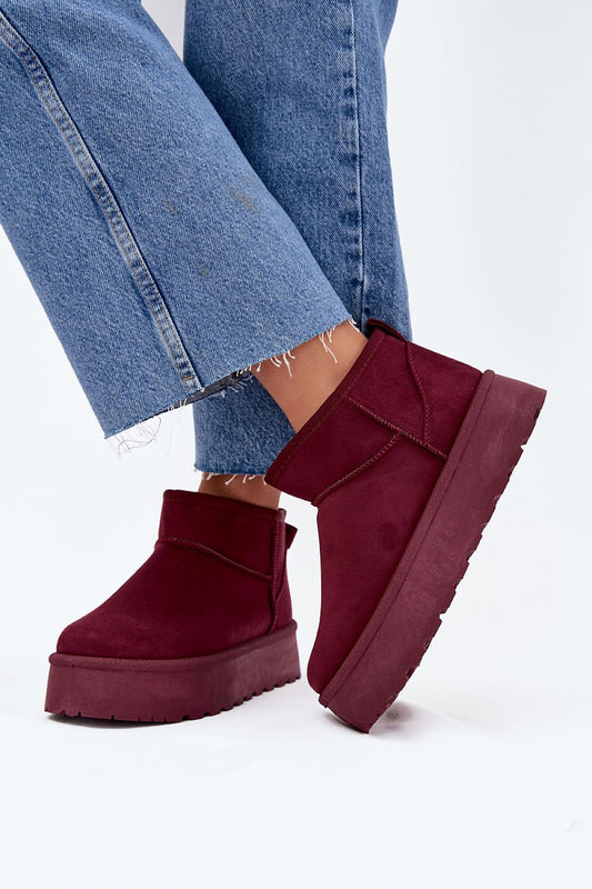 Luxury Women's Faux Suede Snow Boots by Step in Style, featuring a thick fur lining and a stylish platform of 5cm, perfect for winter elegance.
