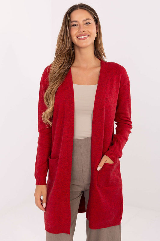 Luxury casual cardigan with long sleeves and pockets by Factory Price, made from a soft blend of viscose, nylon, and modal, perfect for stylish everyday wear.