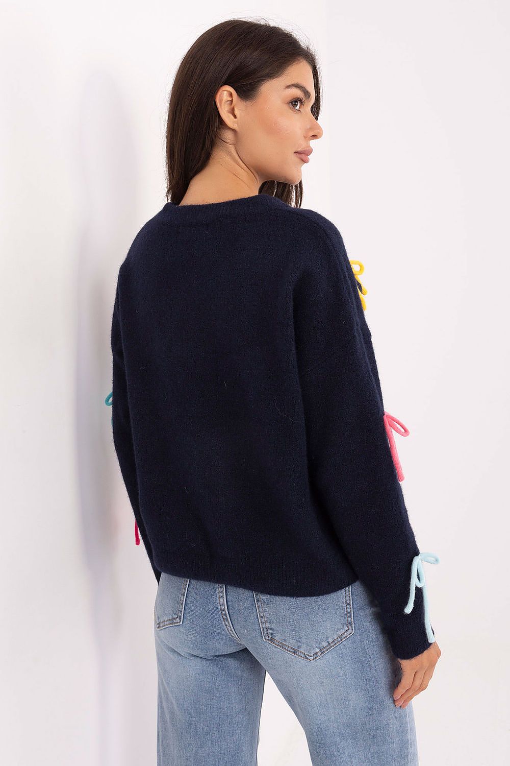 Versatile elegant women's sweater perfect for any casual occasion, embellished with bows, created by Factory Price.