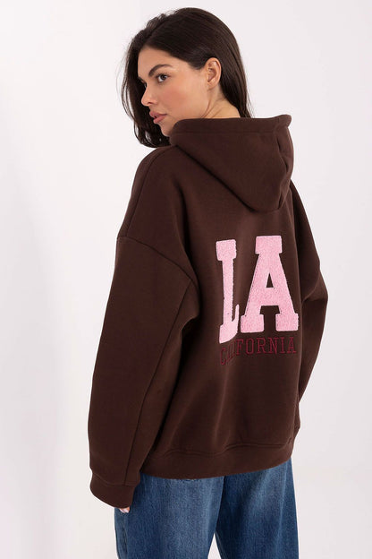 Sophisticated display of the luxury women's cotton-polyester hoodie sweatshirt by Factory Price, designed for stylish comfort with EU size 0 specification.