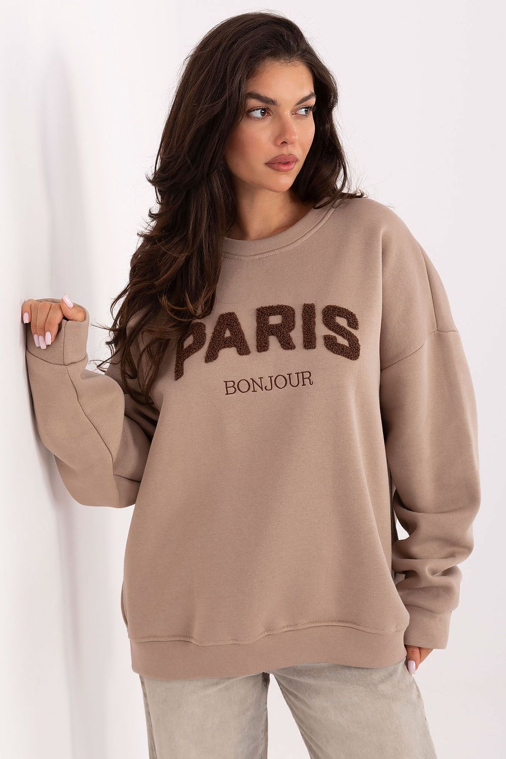 Elegant long sleeve women's blouse by Factory Price, featuring a casual cotton-polyester blend and embroidered design, ideal for effortless luxury style.
