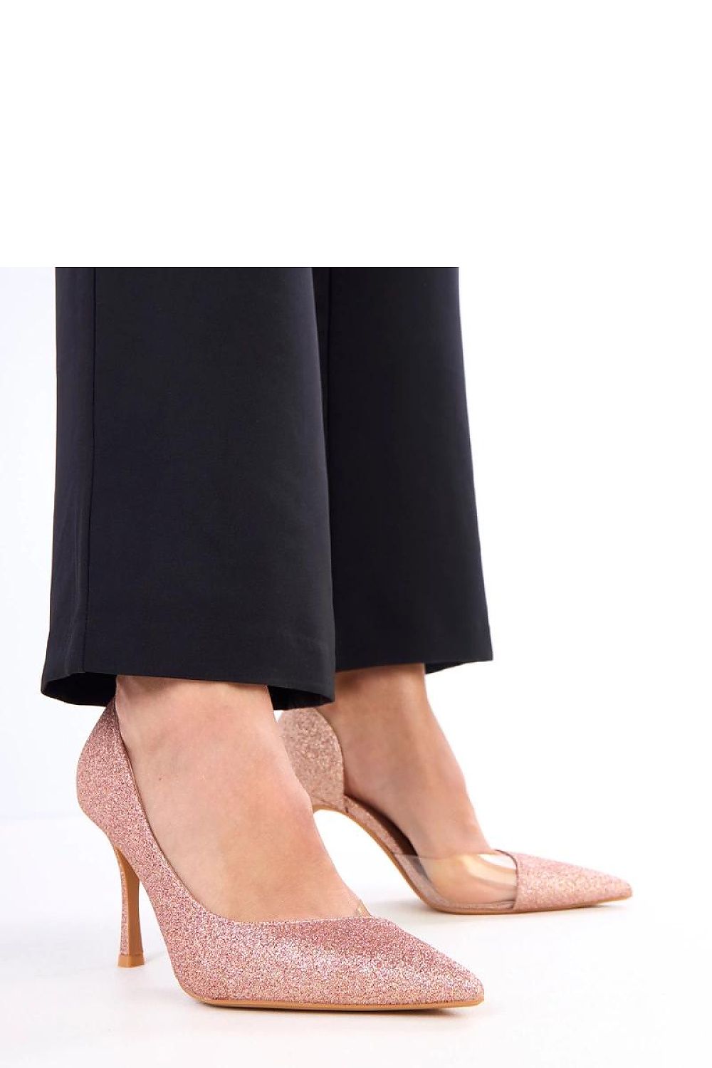 Solea Women's Glittery High Heels showcasing an elegant slip-on design with a 9cm stiletto heel, perfect for highlighting sophistication and style at special occasions.