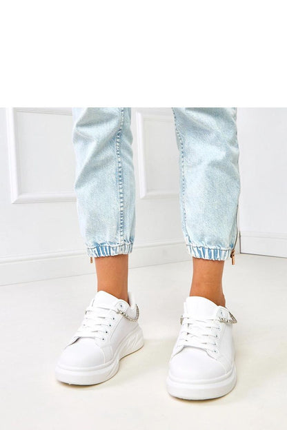 Solea Women's Stylish Sports Shoes featuring an elegant zircon chain, 4.5 cm platform, perfect for a luxurious sporty look.