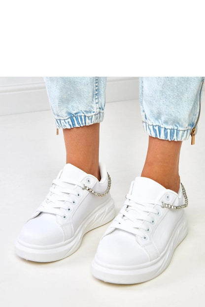 Solea Women's Elegant Sports Shoes with chic zircon chain accent and plush fabric interior, exuding luxury and style for active women.