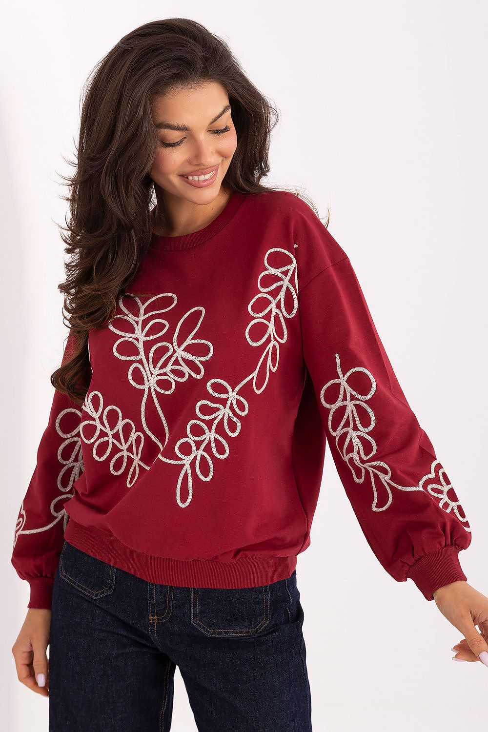 Women's Casual Sweatshirt by Relevance in a stylish and relaxed fit, ideal for both work and leisure, available in EU sizes.