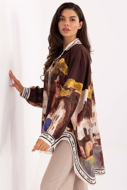 Chic Rue Paris women's casual shirt featuring a classic collar and modern design, perfect for sophisticated everyday wear in EU size 0.