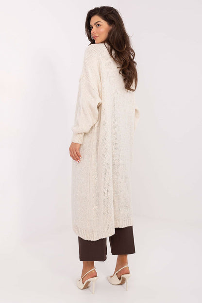 Chic knee-length cardigan by Italy Moda, designed with a blend of polyacrylic, polyamide, wool and viscose.