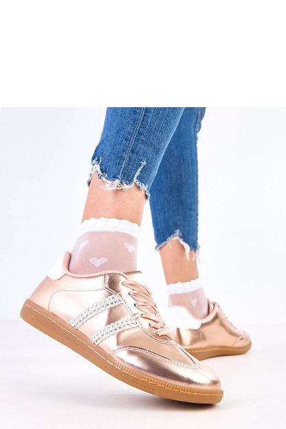 Close-up view of Solea's luxurious eco leather women's sport shoes featuring stylish satin laces, ideal for casual wear.