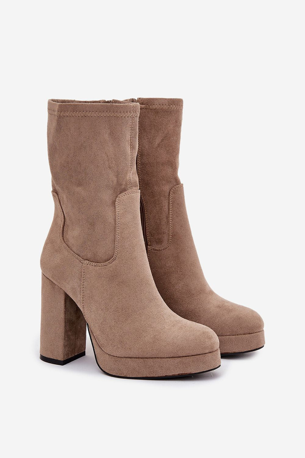 Elegant women's eco suede ankle boots by Step in Style, featuring an 11 cm high heel, perfect for adding a touch of luxury to any outfit.