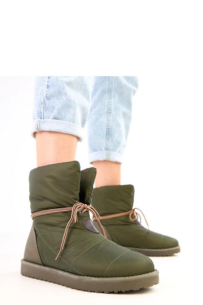 Elegant Luxury Women's Snow Boots by Solea with intricate decorative laces, designed for winter warmth and style.