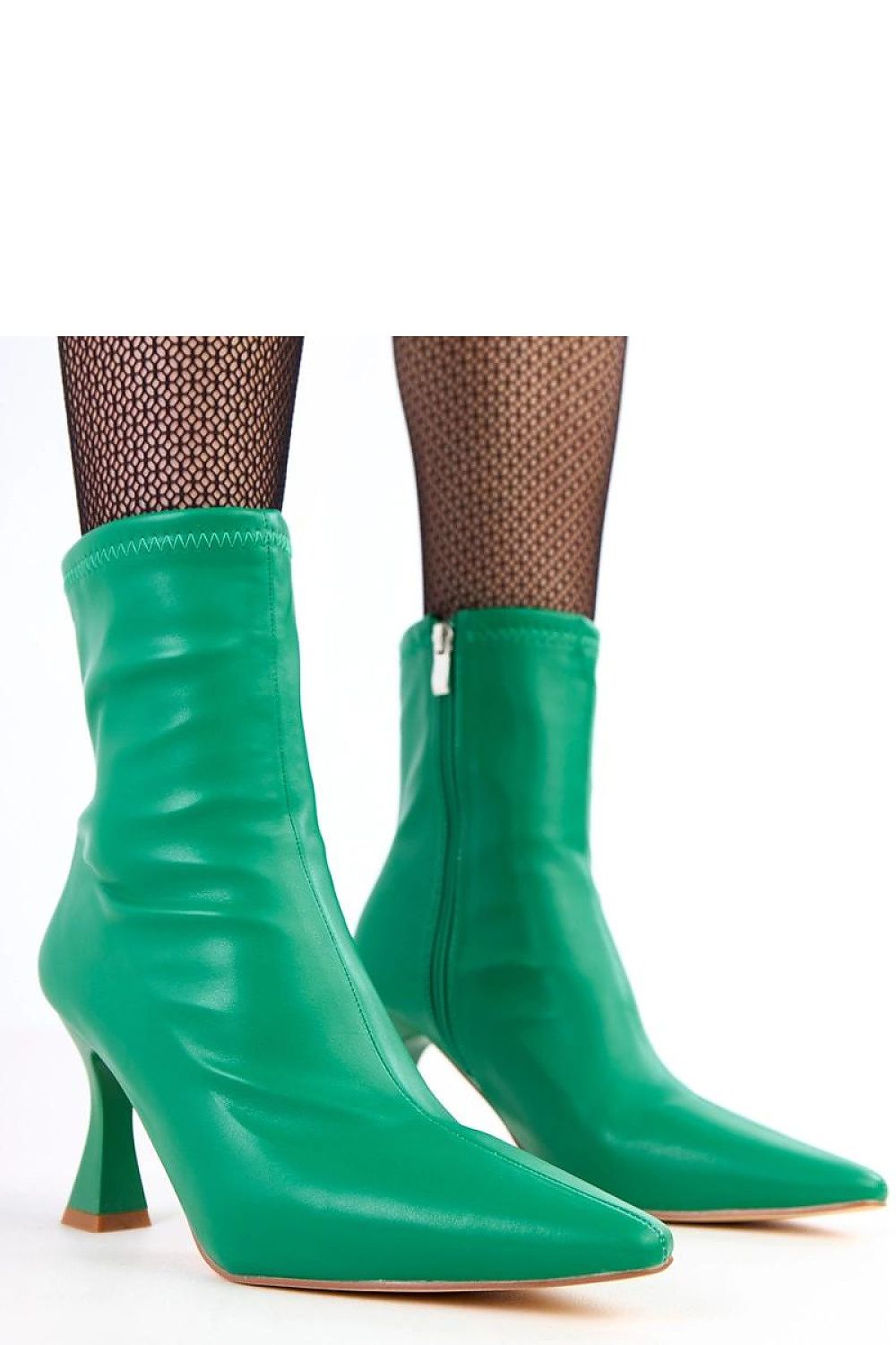 Elegant high-heeled ankle boots in eco-leather by Solea with a 16 cm upper and 8.5 cm heel, showcasing a sleek and minimalist design perfect for sophisticated styling.