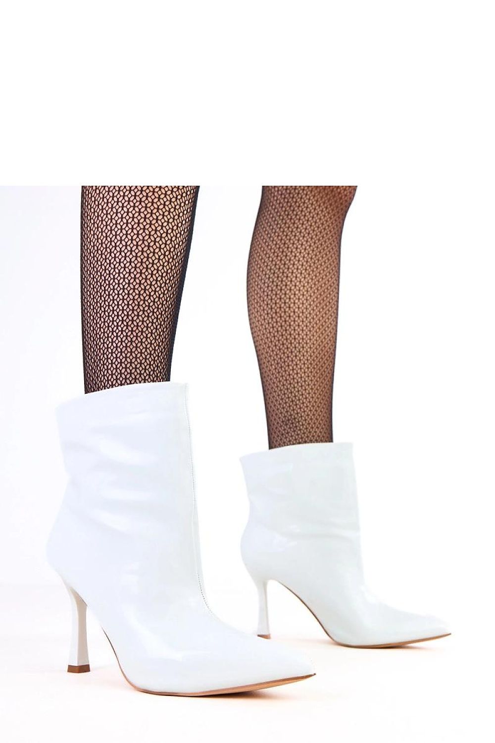 Solea Polished Stiletto Ankle Boots in eco-leather featuring a glossy finish, exemplifying elegance and style with a 13 cm high shaft and 9 cm stiletto heel.