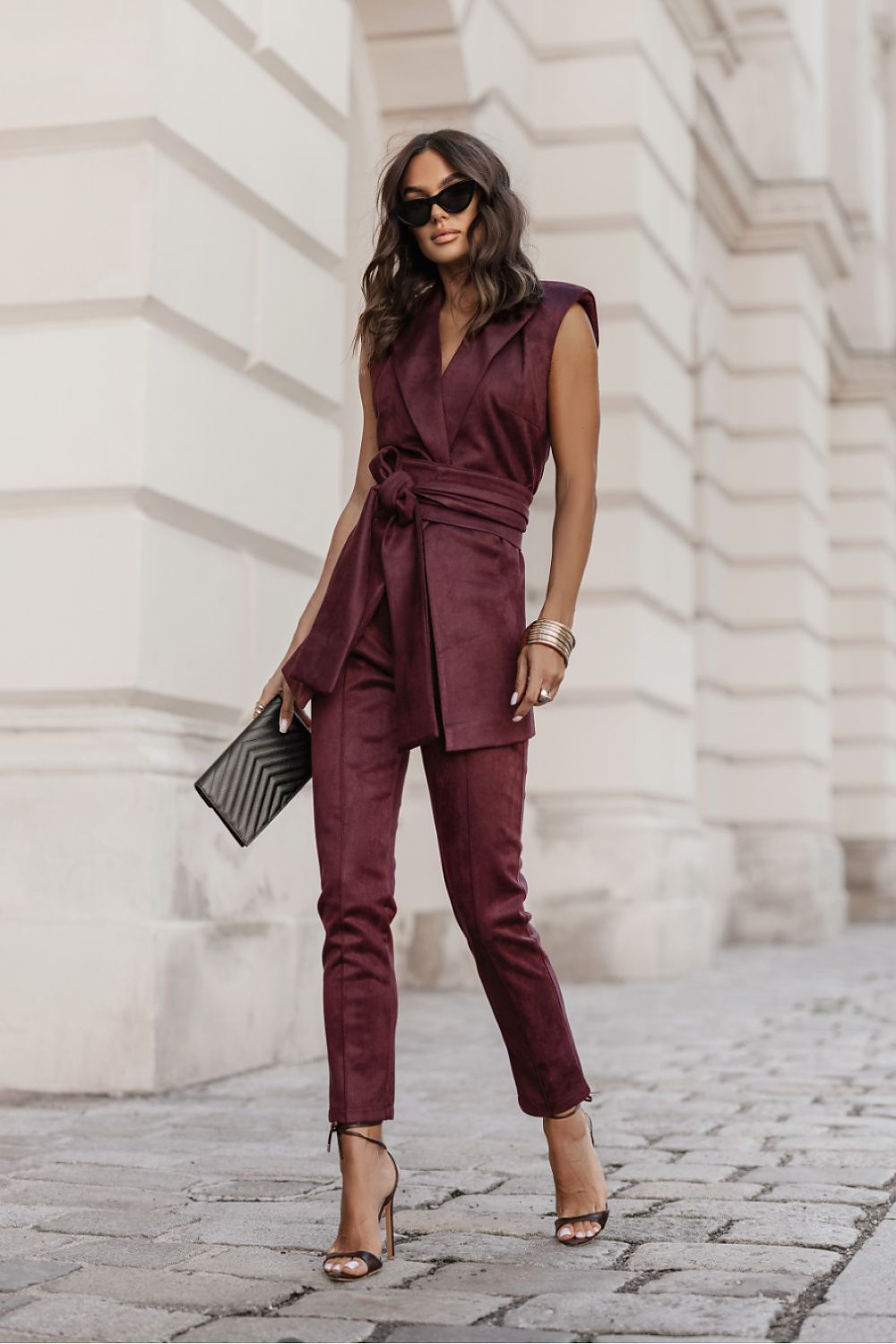 Ruby Fango Elegant Vest on display, illustrating its minimalist design and complementary nature for both casual and formal wear, from LaBalancia.